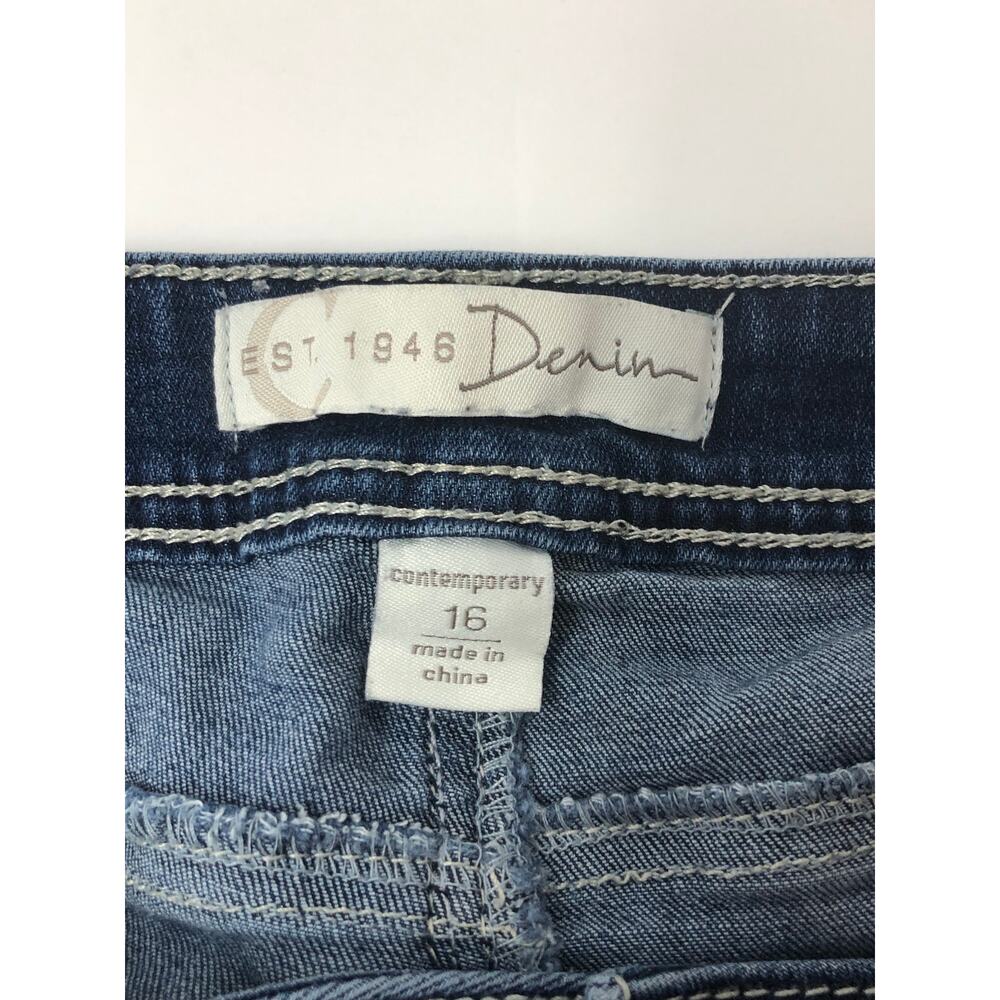 C est 1946 Demin Size 16, five pocket dark wash jeans - Picture 7 of 9